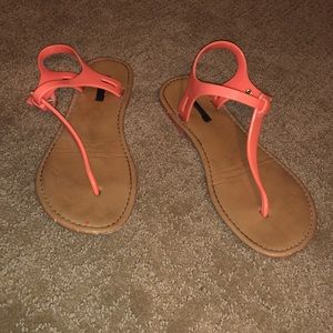 coral sandals